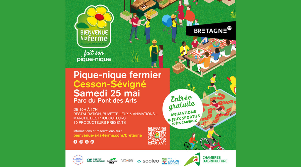 Welcome to the farm with its picnic on Saturday 25 May – City of Cesson-Sévigné